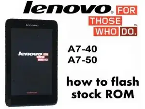 How to flash stock ROM - Jelly Bean / KitKat Lenovo A3500