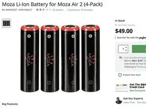 Fixing Moza 18650 Batteries for AirCross, Air, Air2, and More.