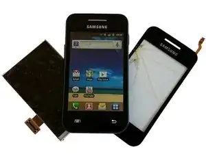 Samsung Galaxy Ace Touch screen Glass, LCD Display, Earpiece, Loudspeaker, Main Camera Replacement