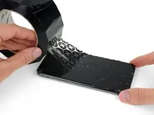 Applicazione nastro sul display