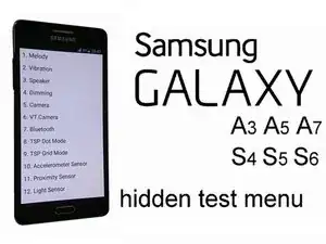 Come trovare il menu nascosto di test sui Samsung Galaxy S6, S5, S4, A7, A5, A3