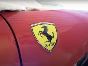 Debadging a Ferrari