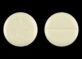 Two generic azathioprine oral tablets, 50 mg each