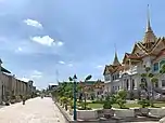 a ground of a tourist attraction in Bangkok with no people