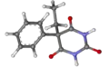 3D ball-and-stick model of phenobarbital