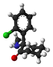 (S)-Ketamine ball-and-stick model