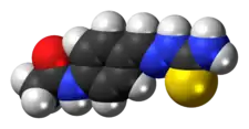 Space-filling model of thioacetazone