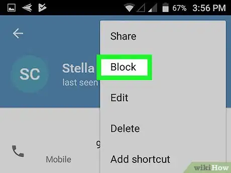 Immagine titolata Block a Telegram Contact on Android Step 7