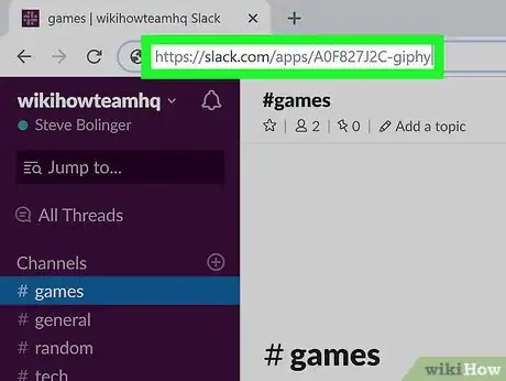 Immagine titolata Post Gifs on Slack on PC or Mac Step 2