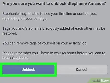 Immagine titolata Unblock Someone on Facebook Step 7