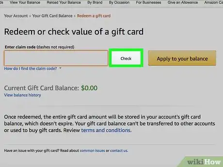 Immagine titolata Check an Amazon Giftcard Balance Step 12