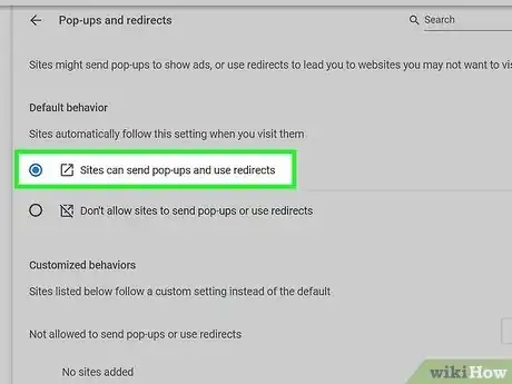 Immagine titolata Allow Pop ups on Google Chrome Step 7
