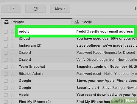 Immagine titolata Verify Email on Reddit Step 5
