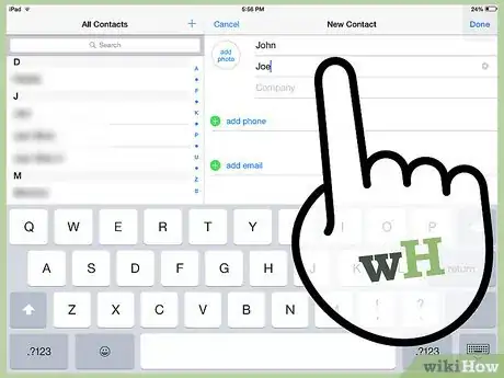 Immagine titolata Add Contacts to an iPad Step 3