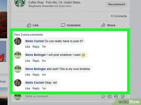 Immagine titolata Delete a Comment on Facebook Step 3