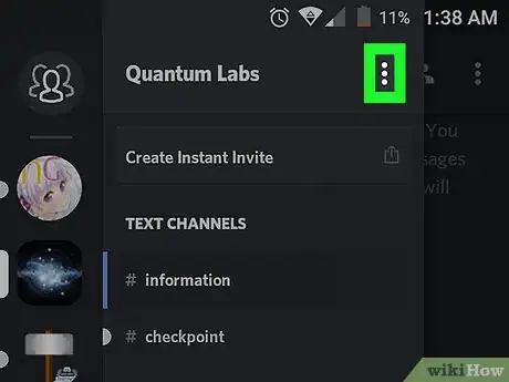 Immagine titolata Leave a Discord Server on Android Step 4