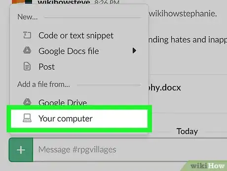 Immagine titolata Post Images on Slack on PC or Mac Step 4