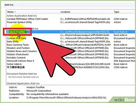 Immagine titolata Run a Multiple Regression in Excel Step 2