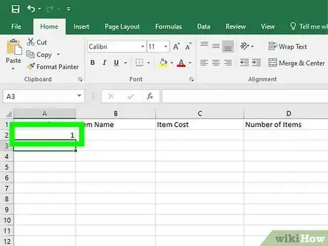 Immagine titolata Create an Inventory List in Excel Step 13