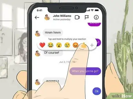 Immagine titolata React to Messages on Instagram Step 3