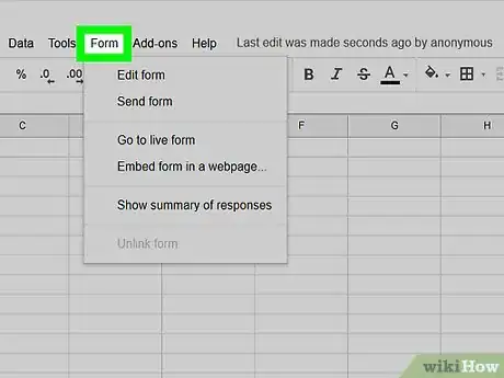 Immagine titolata Unlink a Form on Google Sheets on PC or Mac Step 3