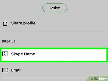 Immagine titolata Find Your Skype ID on iPhone or iPad Step 3