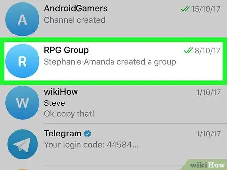 Immagine titolata Leave a Telegram Group on iPhone or iPad Step 3