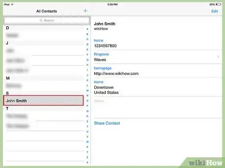 Immagine titolata Add Contacts to an iPad Final