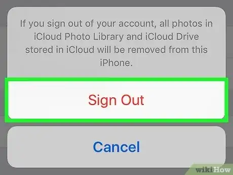 Immagine titolata Sign Out of iCloud on iPhone or iPad Step 12