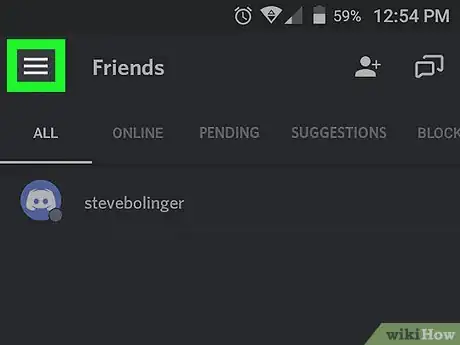 Immagine titolata Leave a Discord Server on Android Step 2