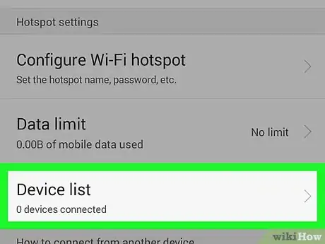 Immagine titolata View Who Is Connected to Your Hotspot on Android Step 4