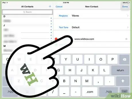 Immagine titolata Add Contacts to an iPad Step 7