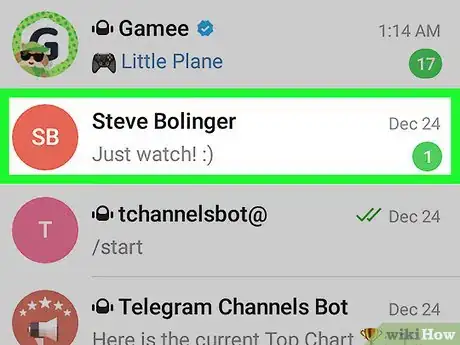 Immagine titolata Report a Telegram User on Android Step 2