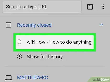 Immagine titolata Restore Tabs on Chrome on Android Step 4