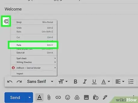 Immagine titolata Insert Symbols in Emails Step 13