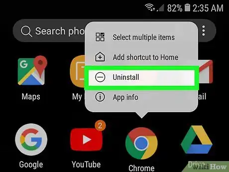 Immagine titolata Uninstall Chrome on Android Step 4