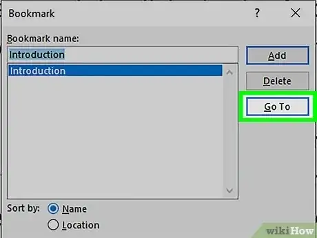 Immagine titolata Add a Bookmark in Microsoft Word Step 12