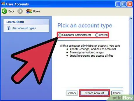 Immagine titolata Create a New User Account in Windows XP Step 6