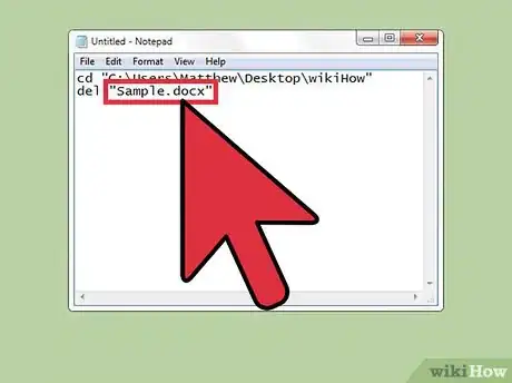 Immagine titolata Delete a File in Microsoft Windows Using Batch Files Step 8