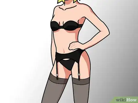 Immagine titolata Attach Thigh Highs to a Garter Belt Step 2