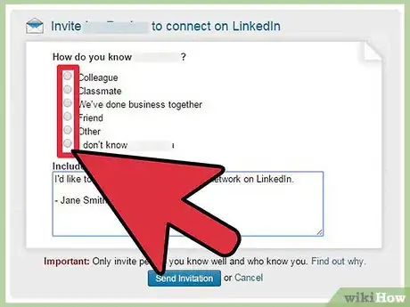 Immagine titolata Send an Invitation on LinkedIn Step 6
