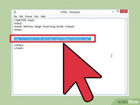 Immagine titolata Insert Images with HTML Step 5
