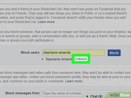 Immagine titolata Unblock Someone on Facebook Step 12