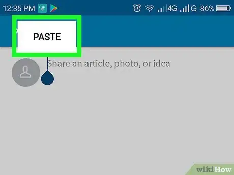 Immagine titolata Post an Article on LinkedIn on Android Step 3