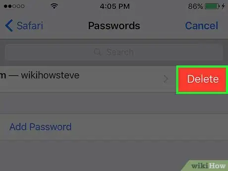 Immagine titolata Delete Your Saved Passwords from Safari on an iPhone Step 6
