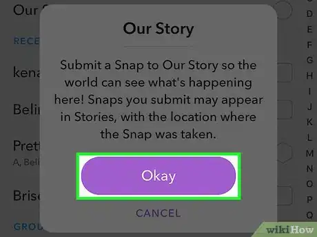 Immagine titolata Post a Public Snapchat Story Step 6