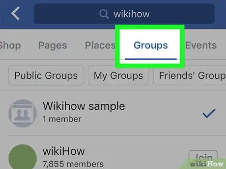 Immagine titolata Join Groups on Facebook Step 4
