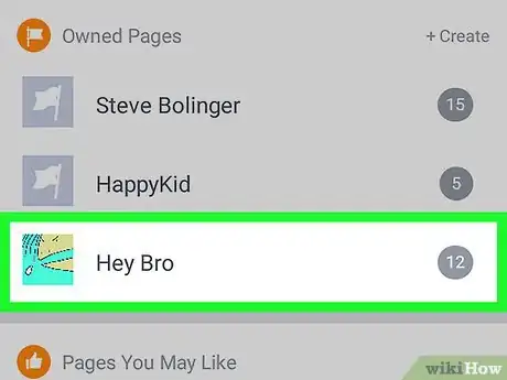Immagine titolata Edit a Facebook Page Name on Android Step 3