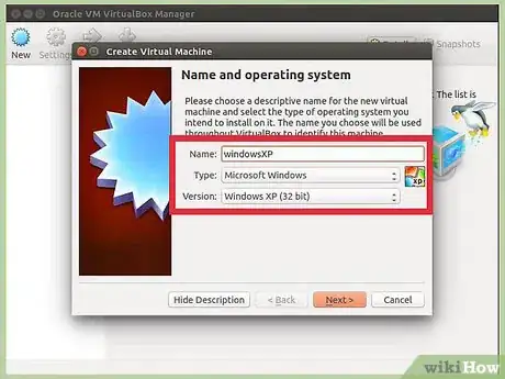 Immagine titolata Install Windows XP on Ubuntu with VirtualBox Step 4