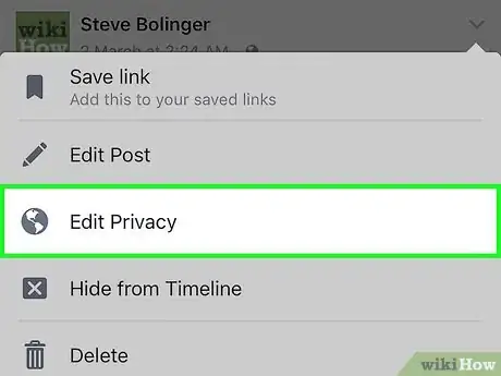 Immagine titolata Make a Facebook Post Public Step 4